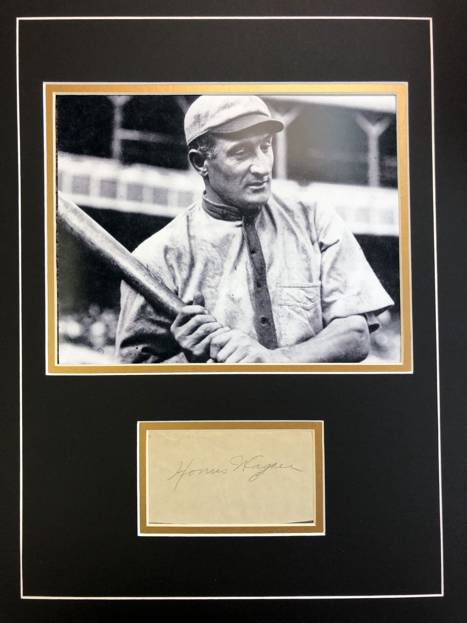 Honus Wagner Autograph In Matted Display (1 of 1)