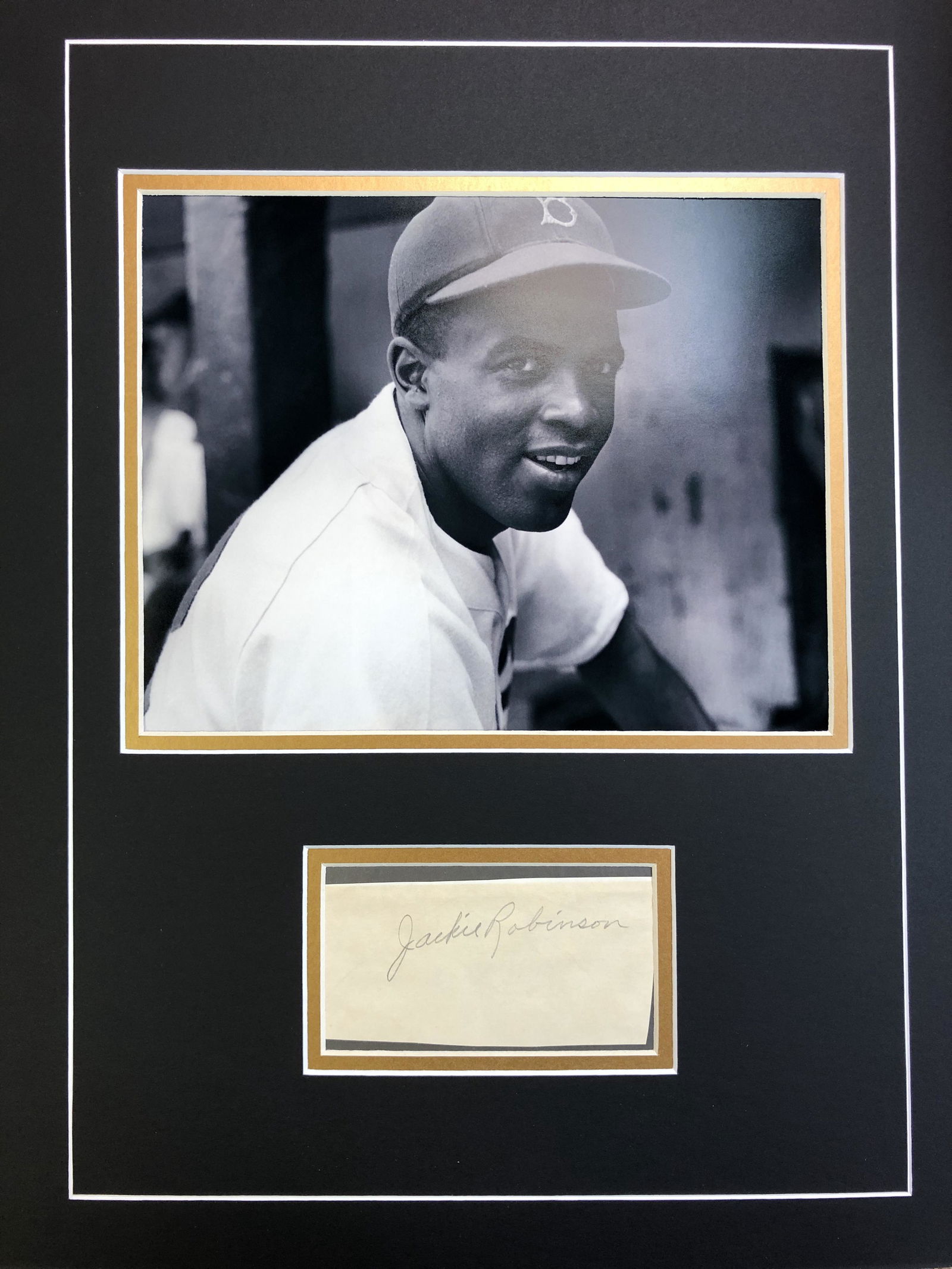 Jackie Robinson Autograph In Matted Display (1 of 1)