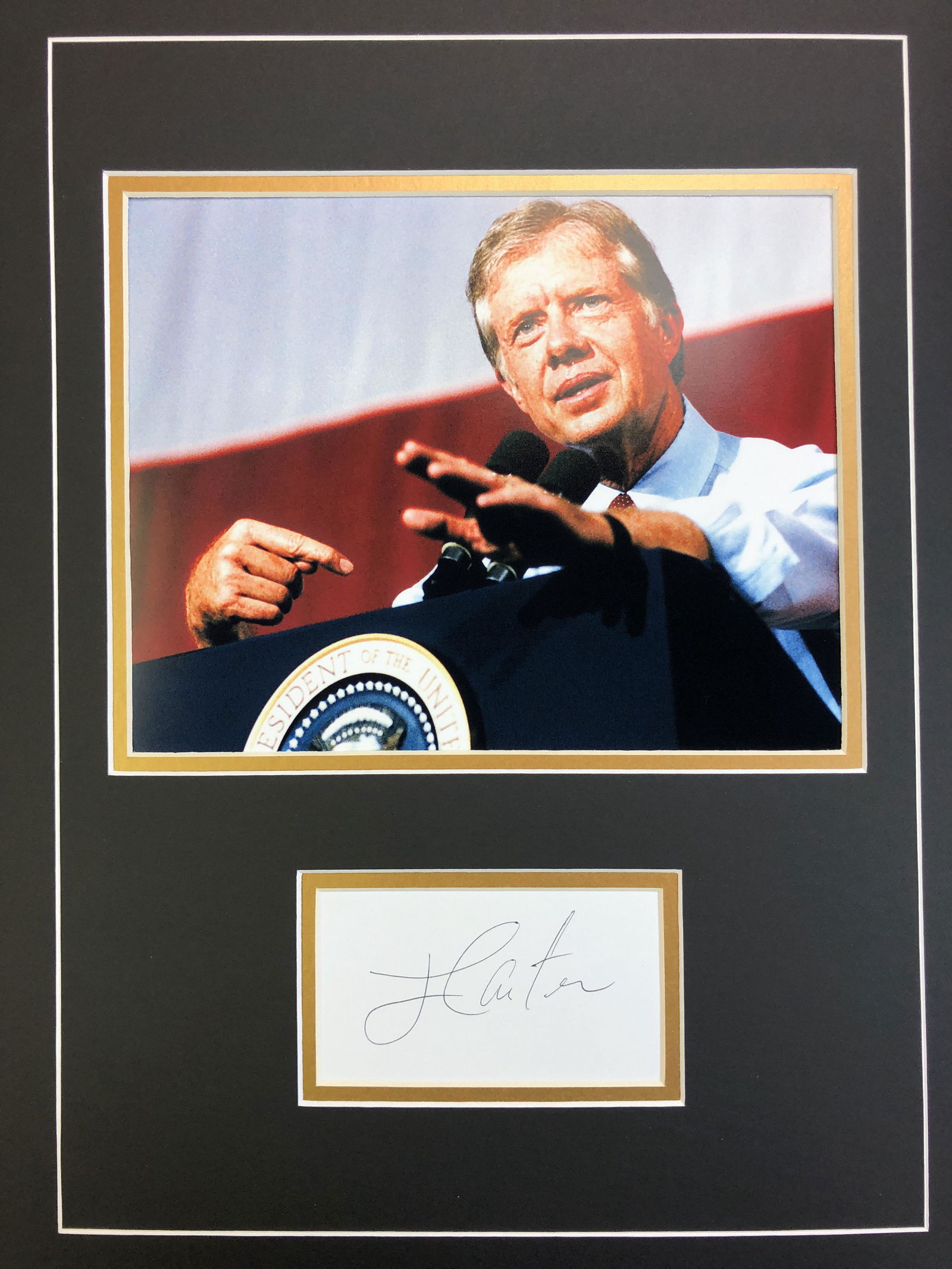 Jimmy Carter Autograph In Matted Display (1 of 1)