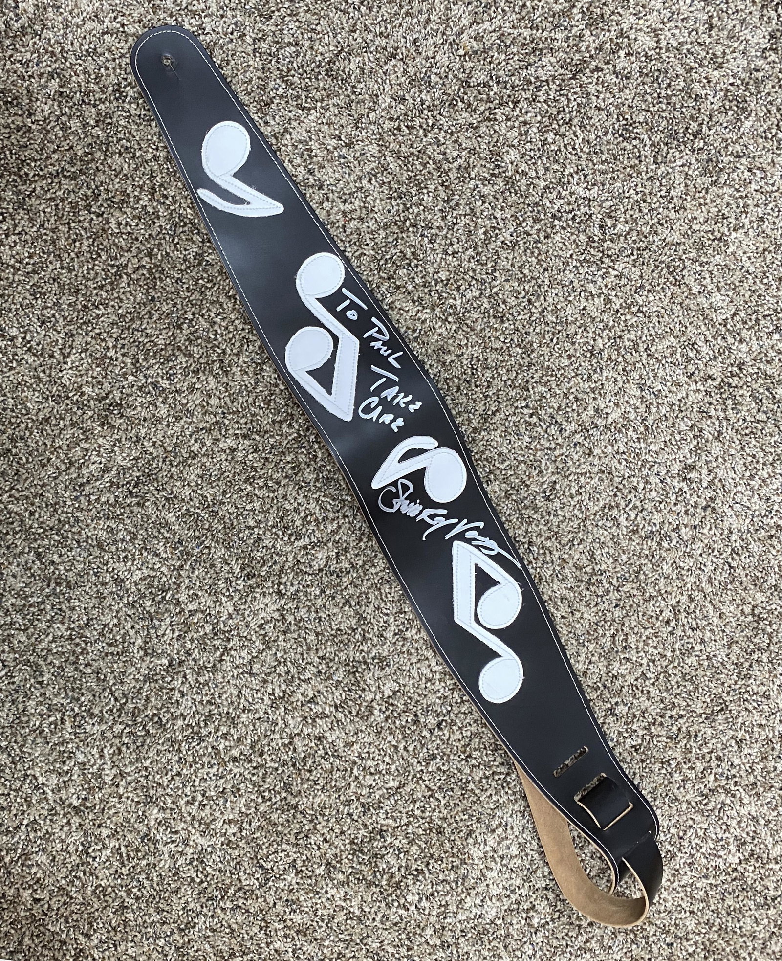 Stevie Ray Vaughan Autographed Guitar Strap (1 of 1)