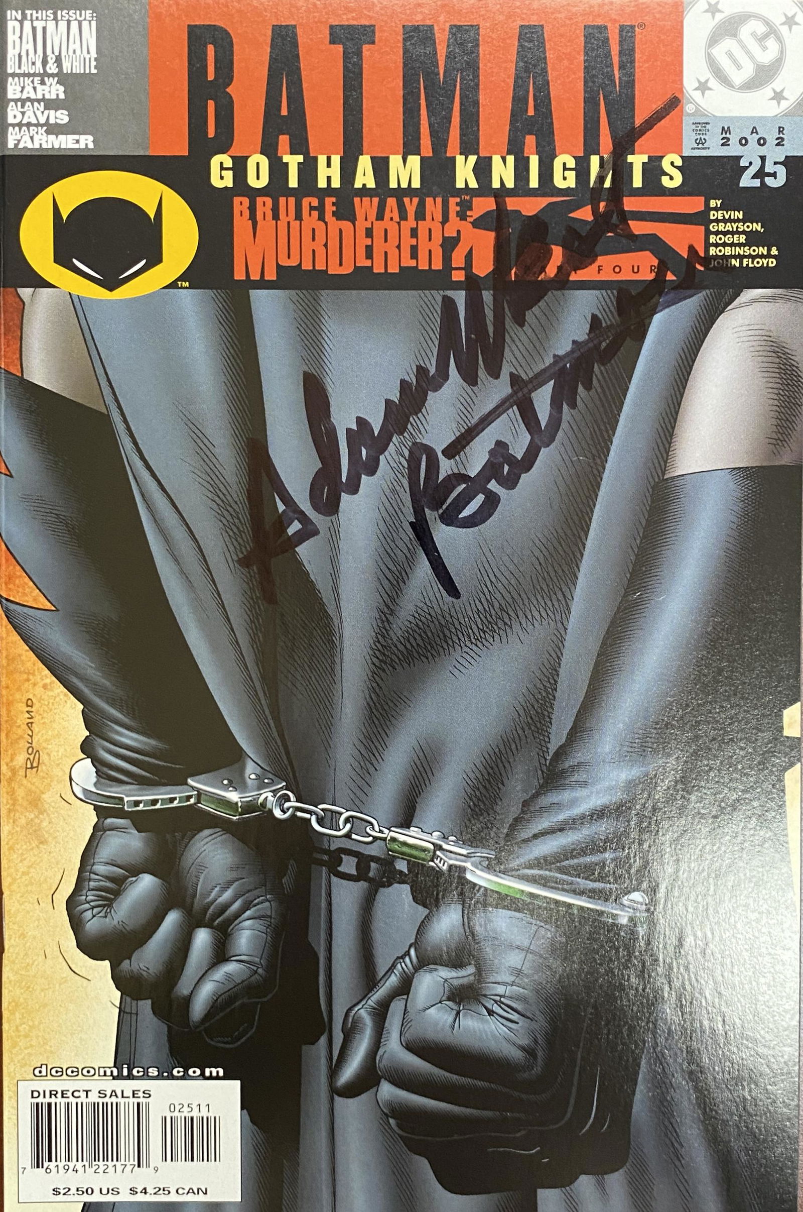 Adam West Autographed Comic Book (1 of 1)