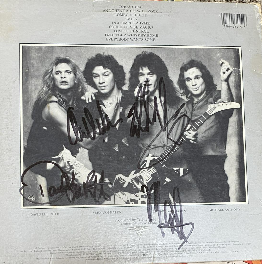 Van Halen Autographed Album All 4! (1 of 1)