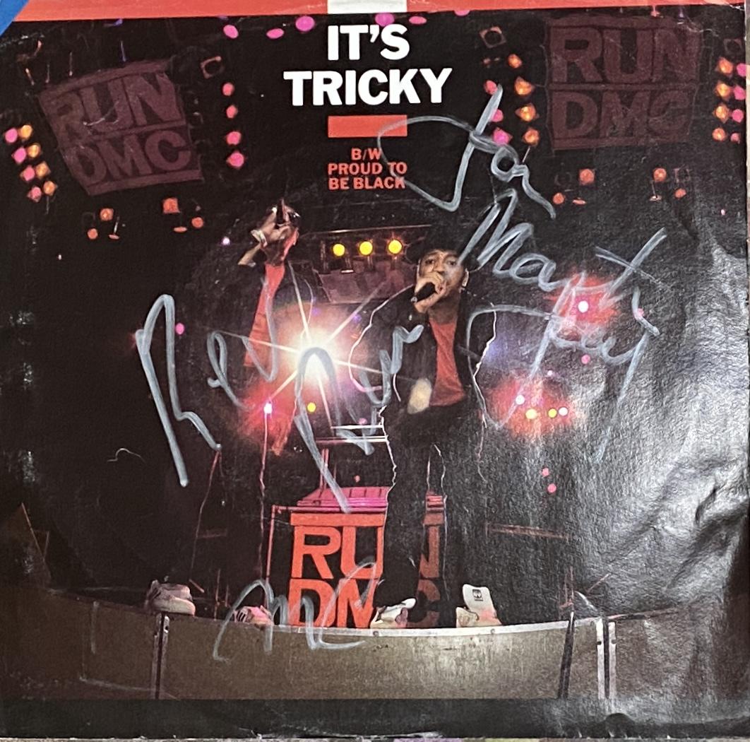 Run DMC Autographed 7" Single JAM MASTER JAY (1 of 1)