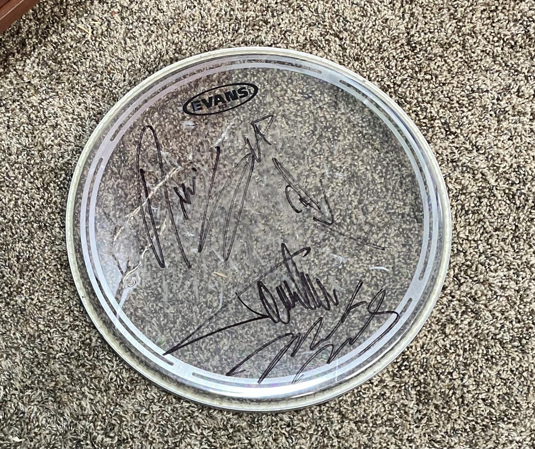 Motley Crue Autographed Drumhead (1 of 1)