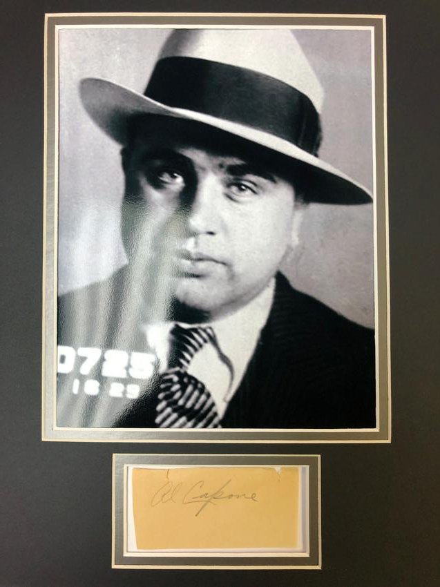 Al Capone Autographed Display (1 of 1)