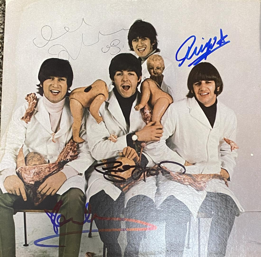 The Beatles Autographed Cover! LENNON GEORGE PAUL RINGO (1 of 1)