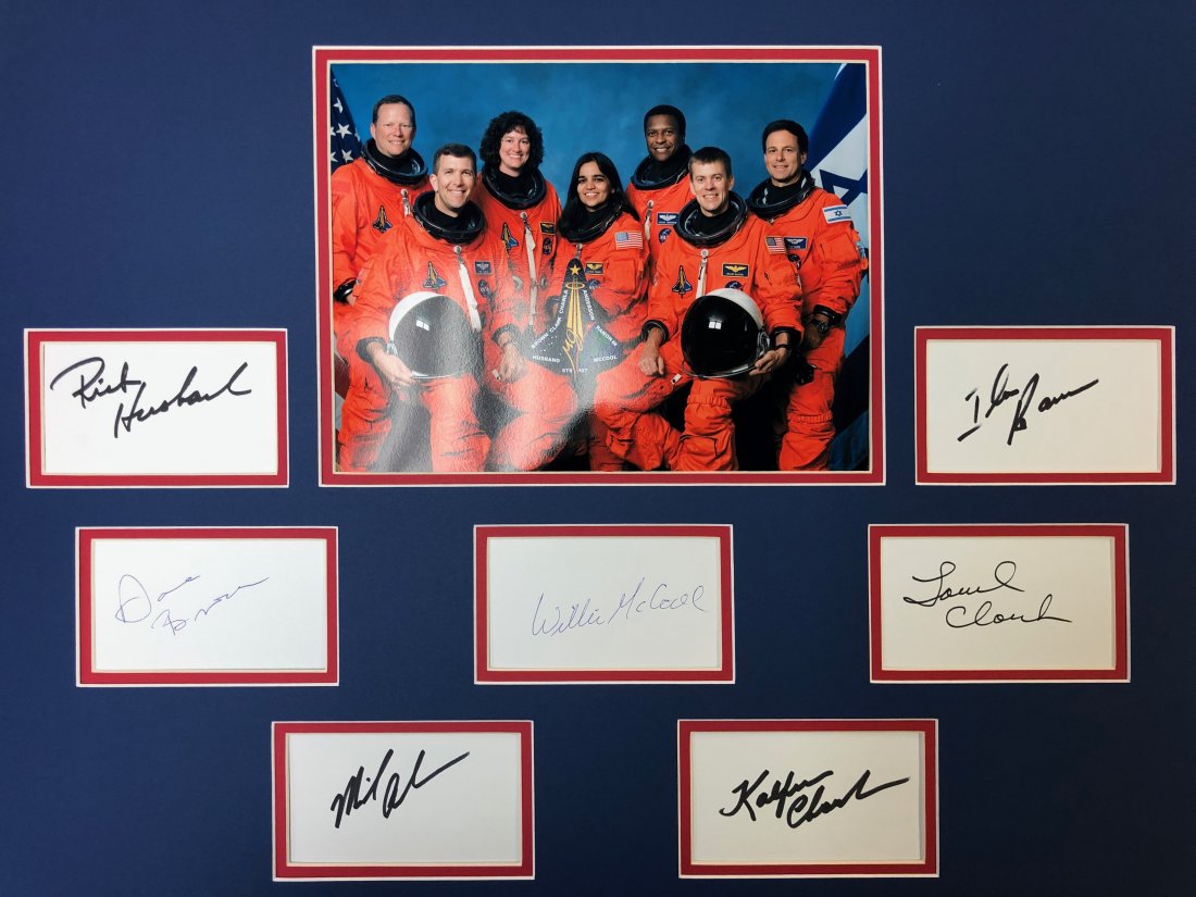 Columbia Space Shuttle Crew Autographed Display! All 7 (1 of 1)