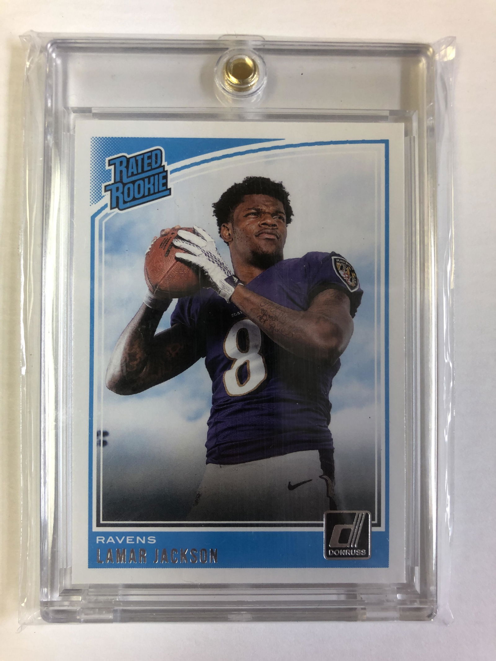 Lamar Jackson 2018 Panini Donruss Rated Rookie #317 (1 of 1)