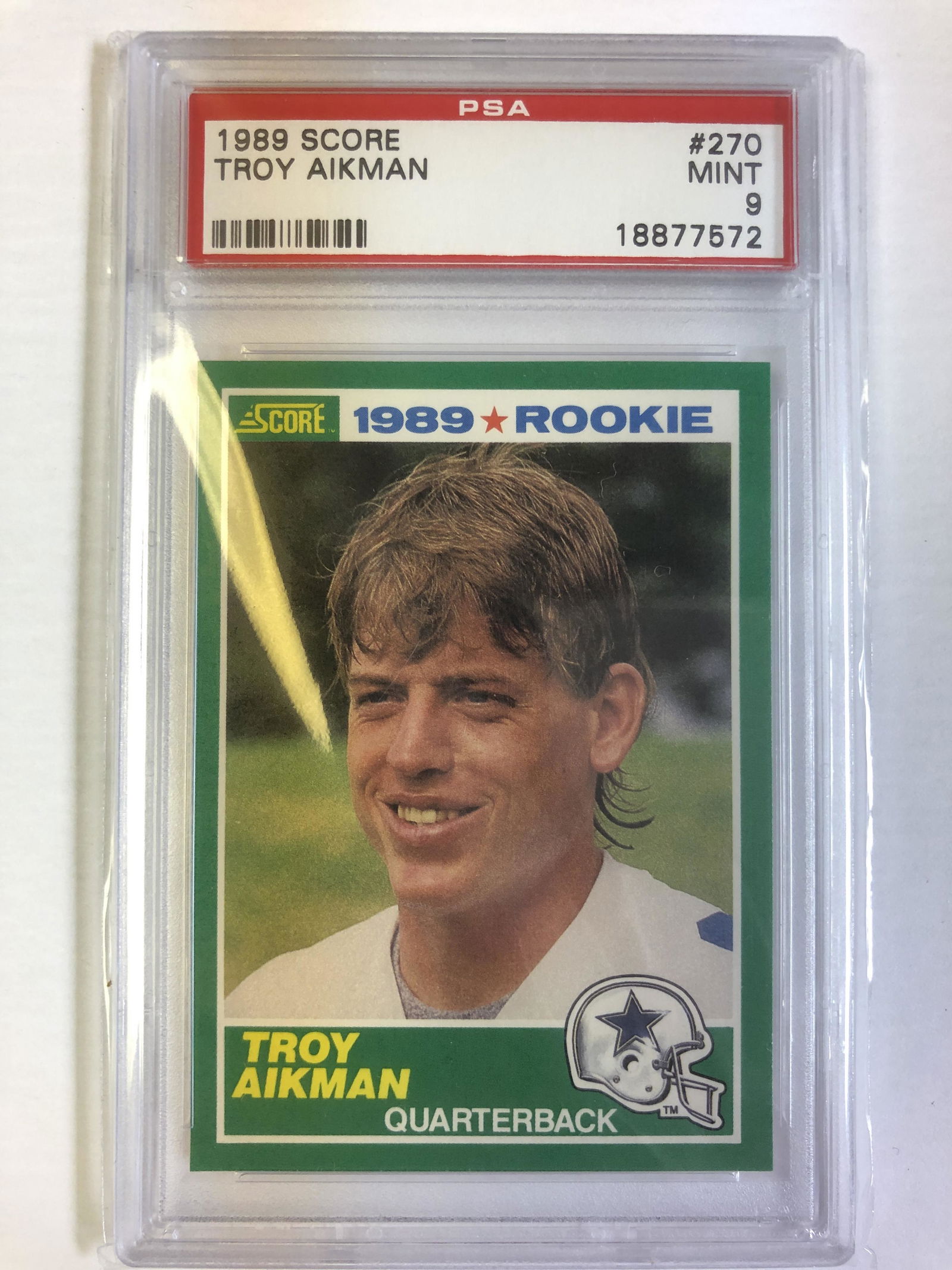 Troy Aikman 1989 Rookie Card PSA Graded (1 of 1)