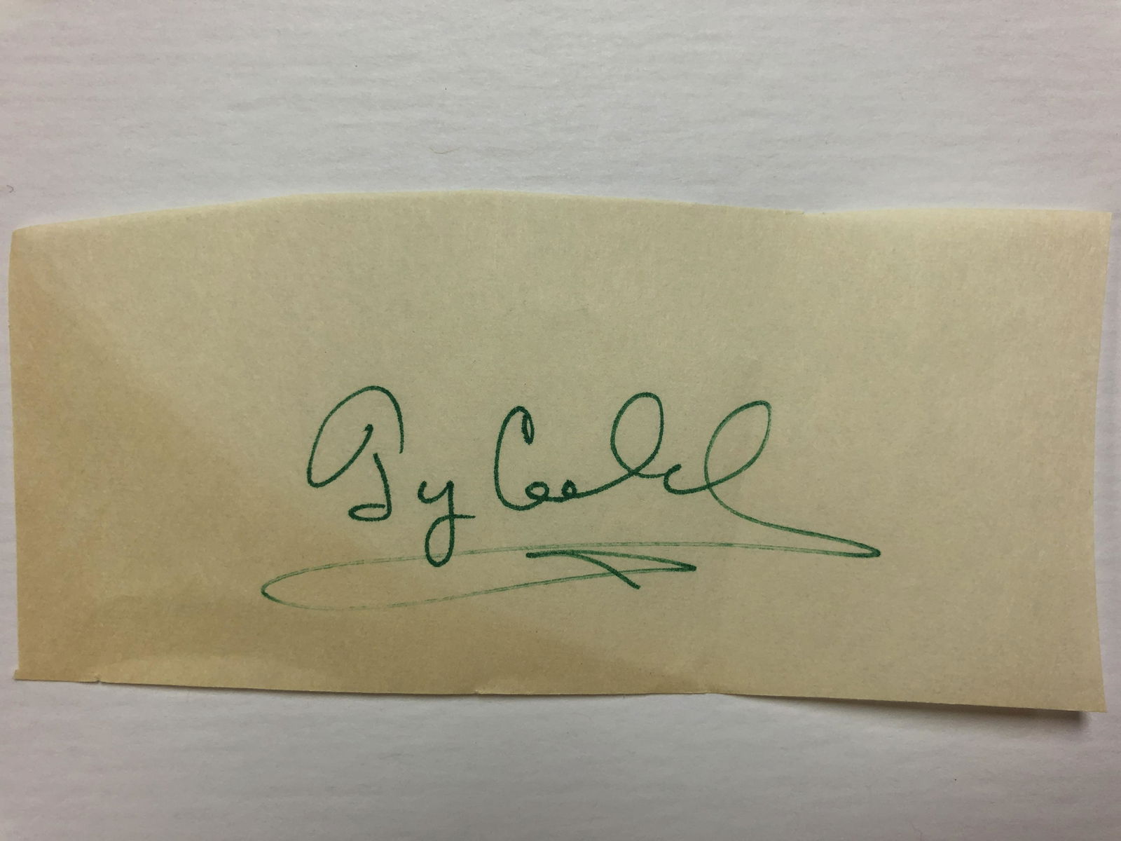 Ty Cobb    Cut Autograph (1 of 1)