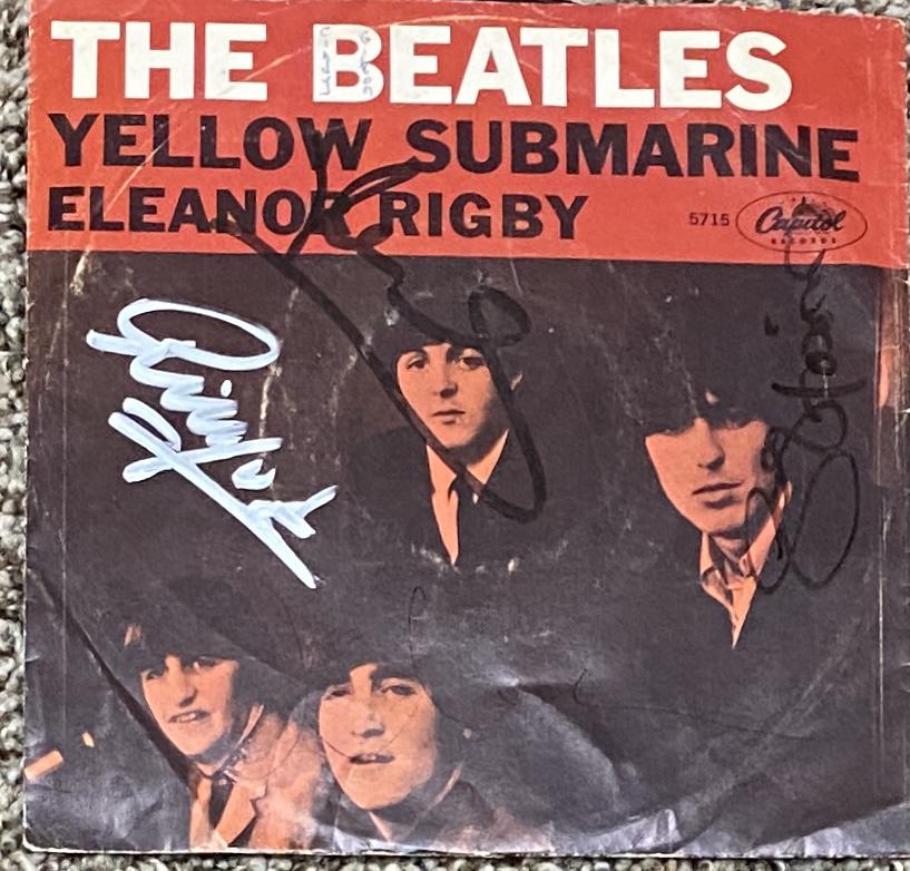 The Beatles Autographed 7" Single All 4! (1 of 1)