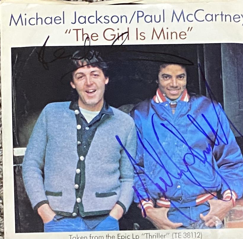 Paul McCartney Michael Jackson Autographd 7" Single (1 of 1)