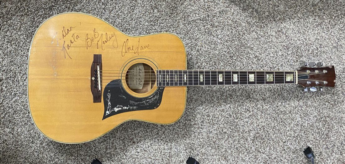 Bob Marley Autographed Guitar (1 of 1)
