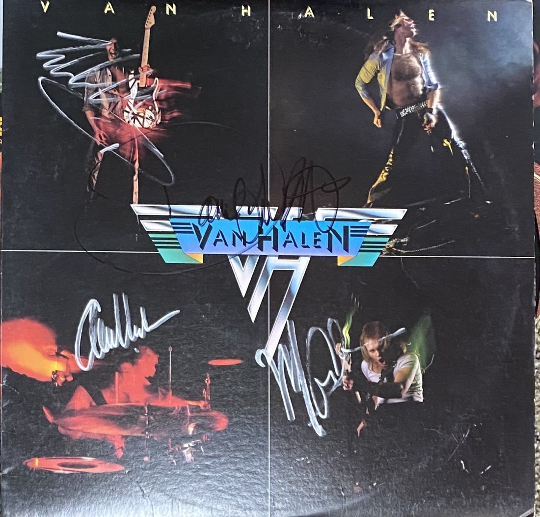 Van Halen Autographed Album ALL 4!: Ask any and all questions before bidding. All framed items take 2 weeks for framing. We ship every day. Once invoice is paid items usually ship within 10 days of payment, unless it is a framed item. S