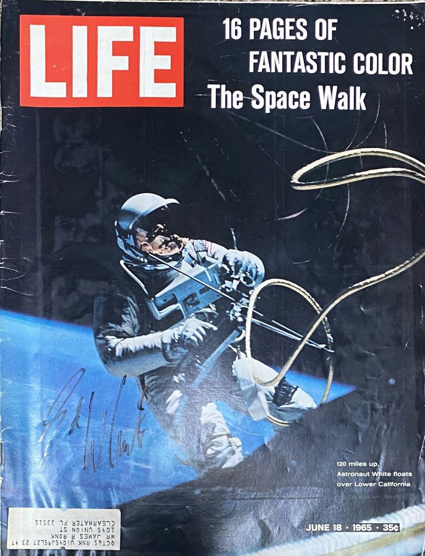 Ed White Autographed Life Magazine RARE (1 of 1)
