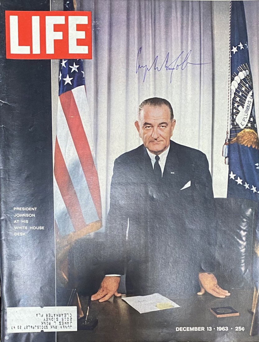 Lyndon B Johnson Autographed Life Magazine (1 of 1)