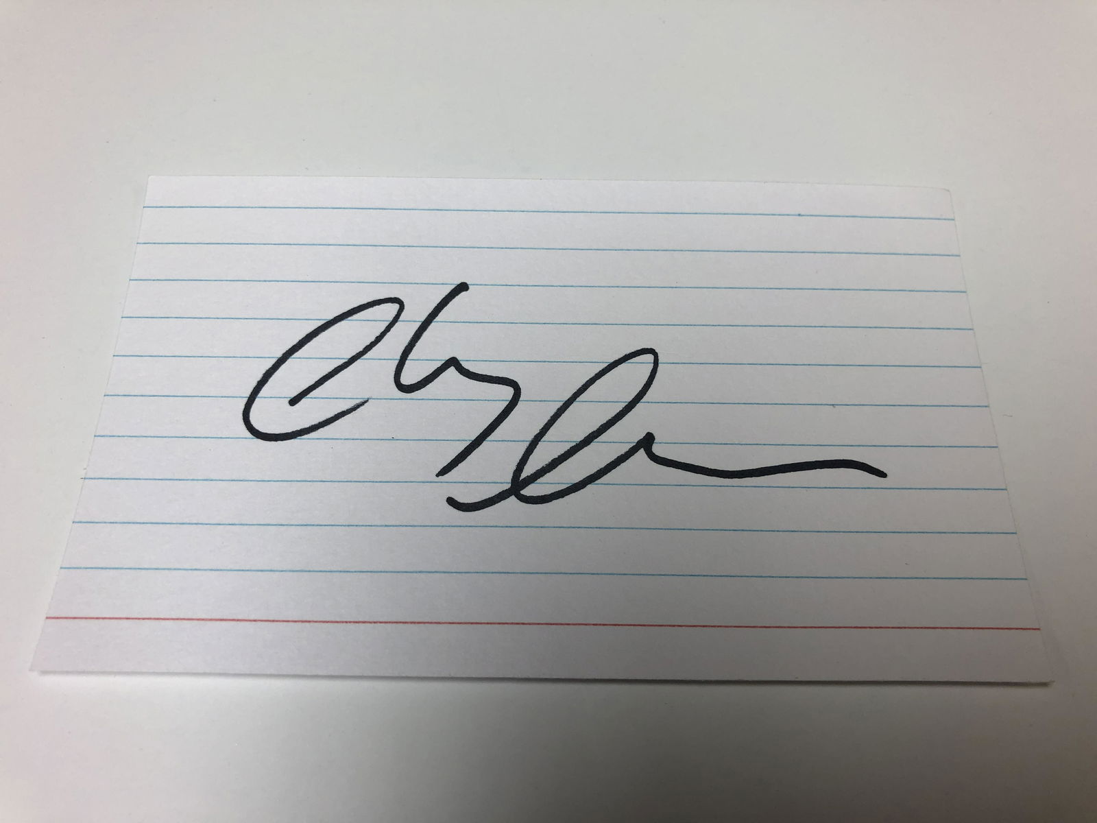Chevy Chase Autographed Index Card (1 of 1)
