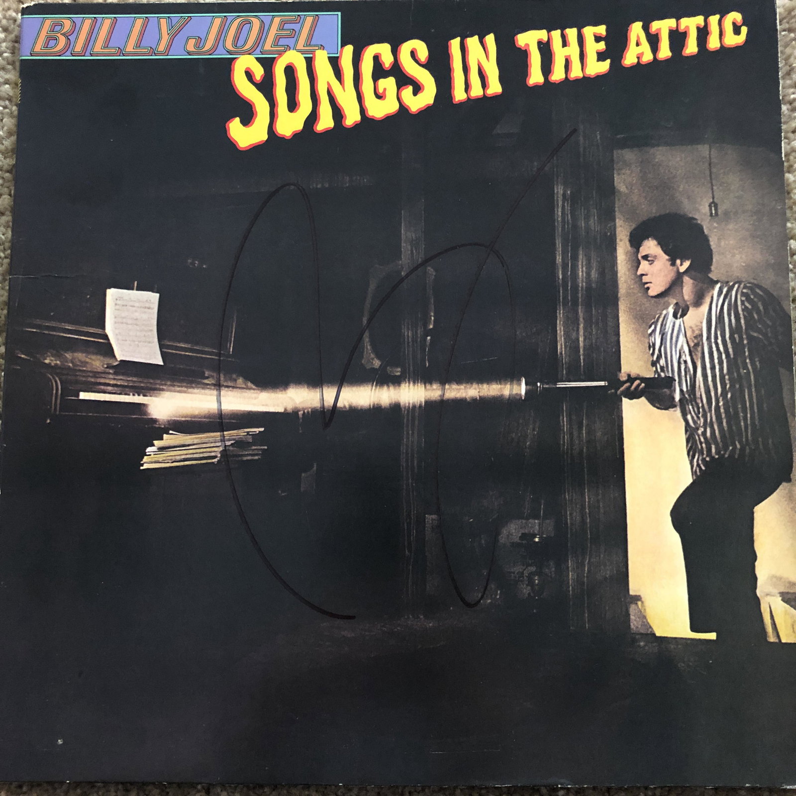 BILLY JOEL AUTOGRAPHED ALBUM COVER: Ask any and all questions before bidding. All framed items take 2 weeks for framing. We ship every day. Once invoice is paid items usually ship within 4 days of payment, unless it is a framed item. So