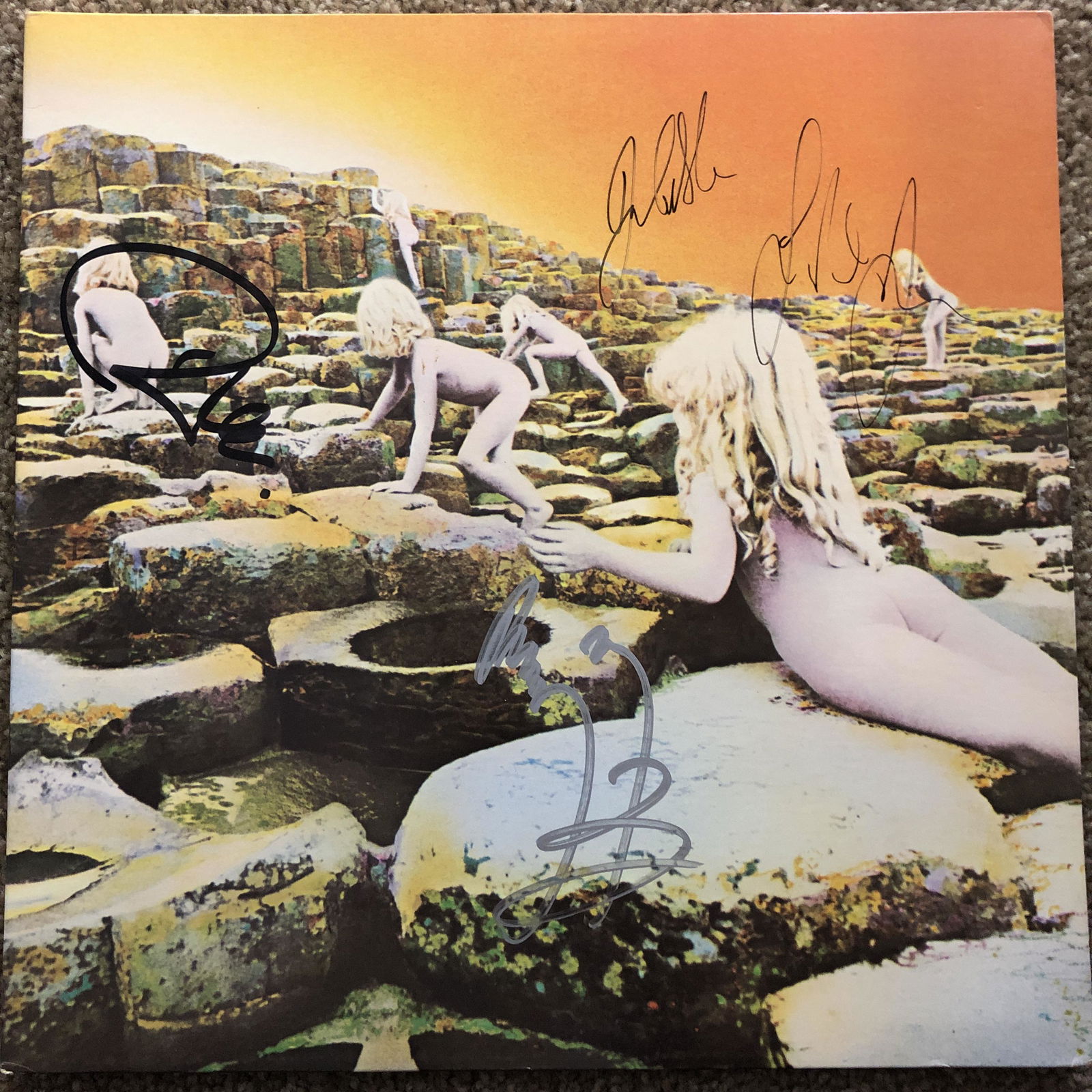 LED ZEPPELIN AUTOGRAPHED ALBUM COVER: Ask any and all questions before bidding. All framed items take 2 weeks for framing. We ship every day. Once invoice is paid items usually ship within 4 days of payment, unless it is a framed item. So