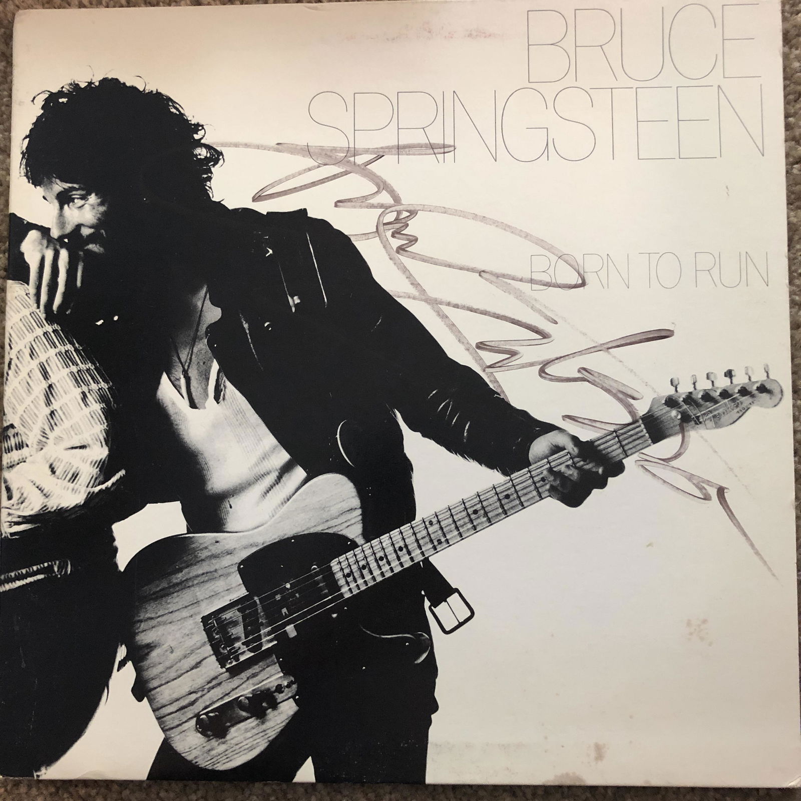 BRUCE SPRINGSTEEN AUTOGRAPHED ALBUM COVER (1 of 1)
