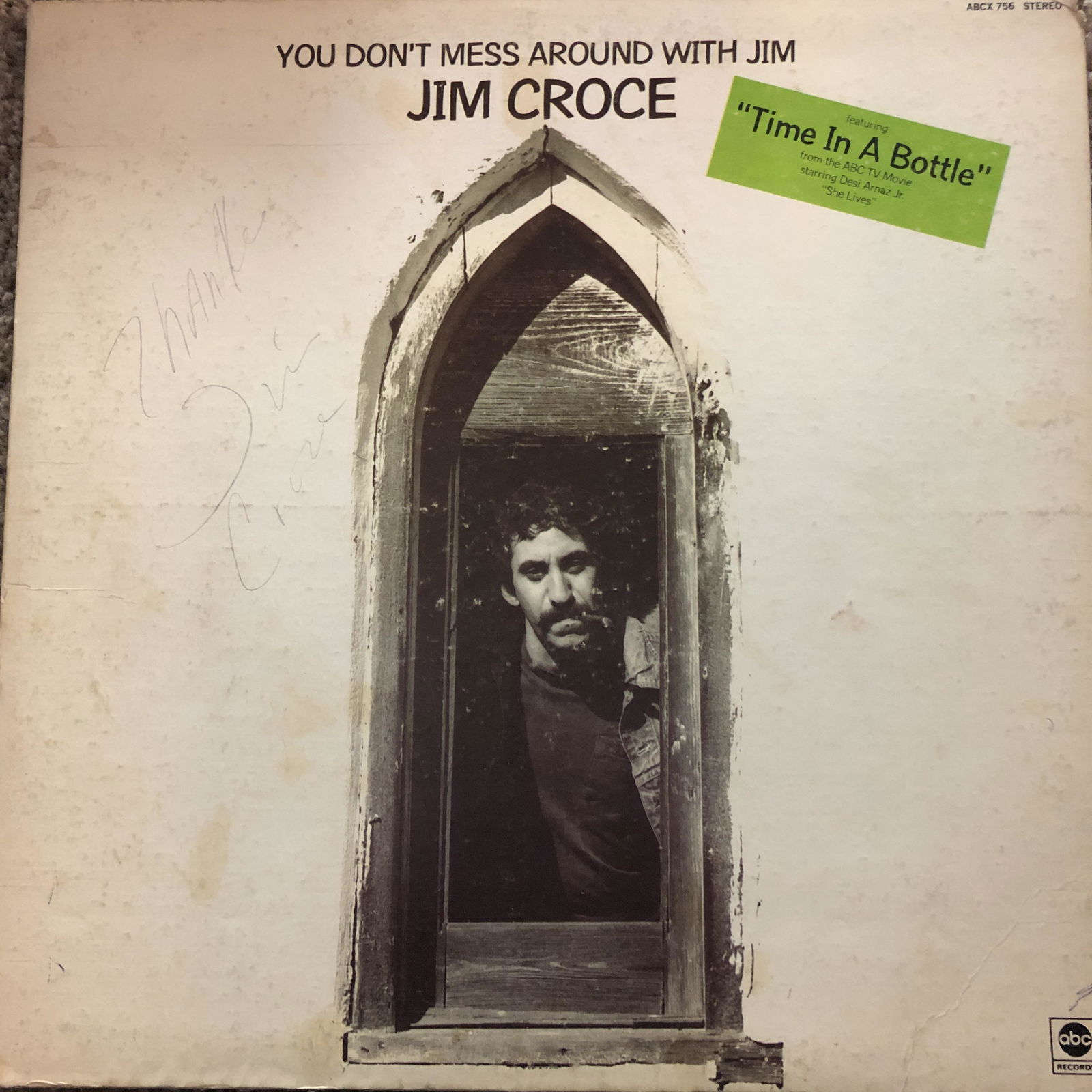 JIM CROCE AUTOGRAPHED ALBUM COVER (1 of 1)