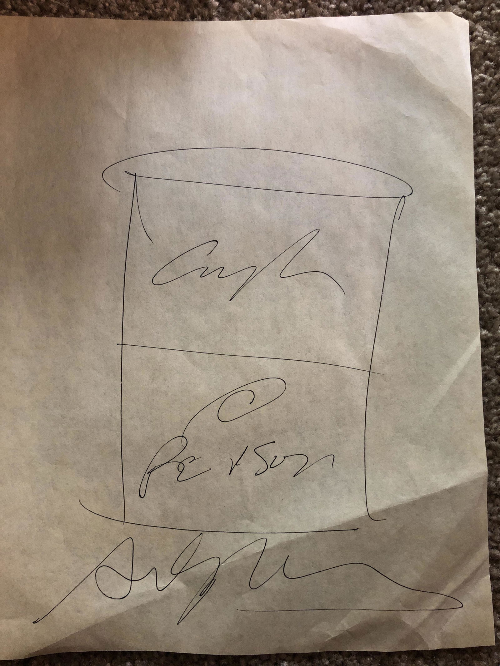ANDY WARHOL AUTOGRAPHED SKETCH (1 of 1)