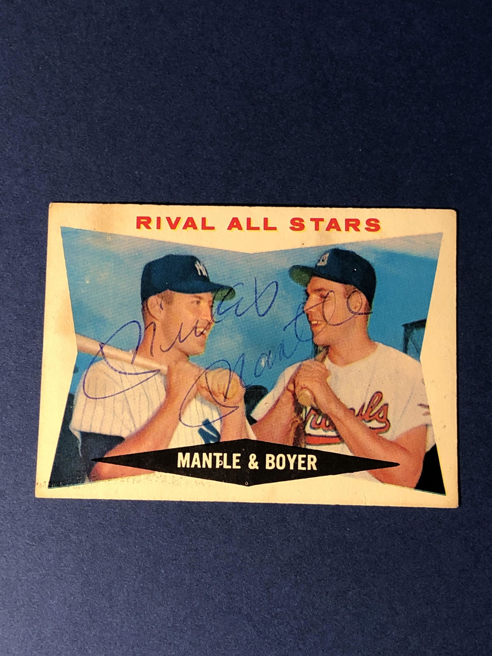 Mickey Mantle Autographed Topps Rival ALL STARS 160 (1 of 1)