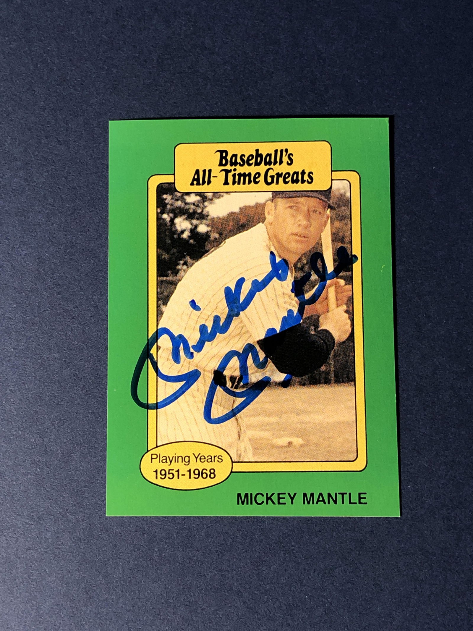 MICKEY MANTLE Autographed CARD (1 of 1)