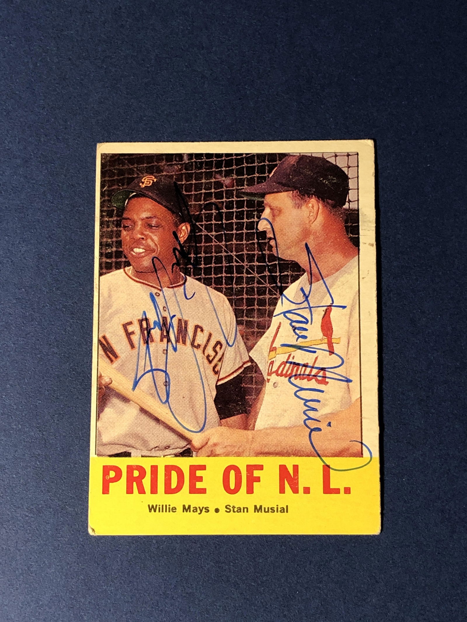 STAN MUSIAL & WILLIE MAYS Autographed Topps 138 (1 of 1)