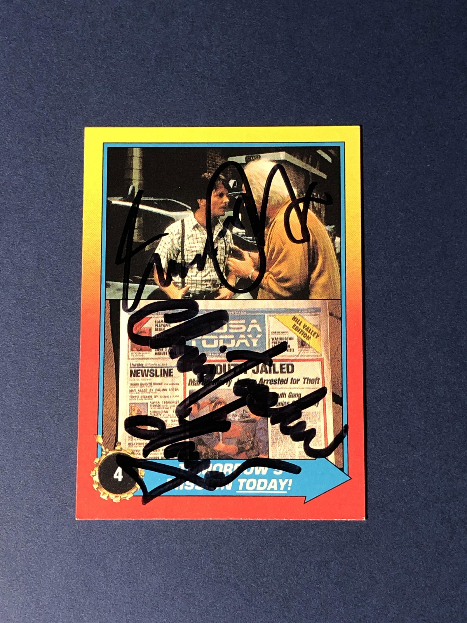 CHRISTOPHER LLOYD & MICHAEL J. FOX Autographed Topps (1 of 1)
