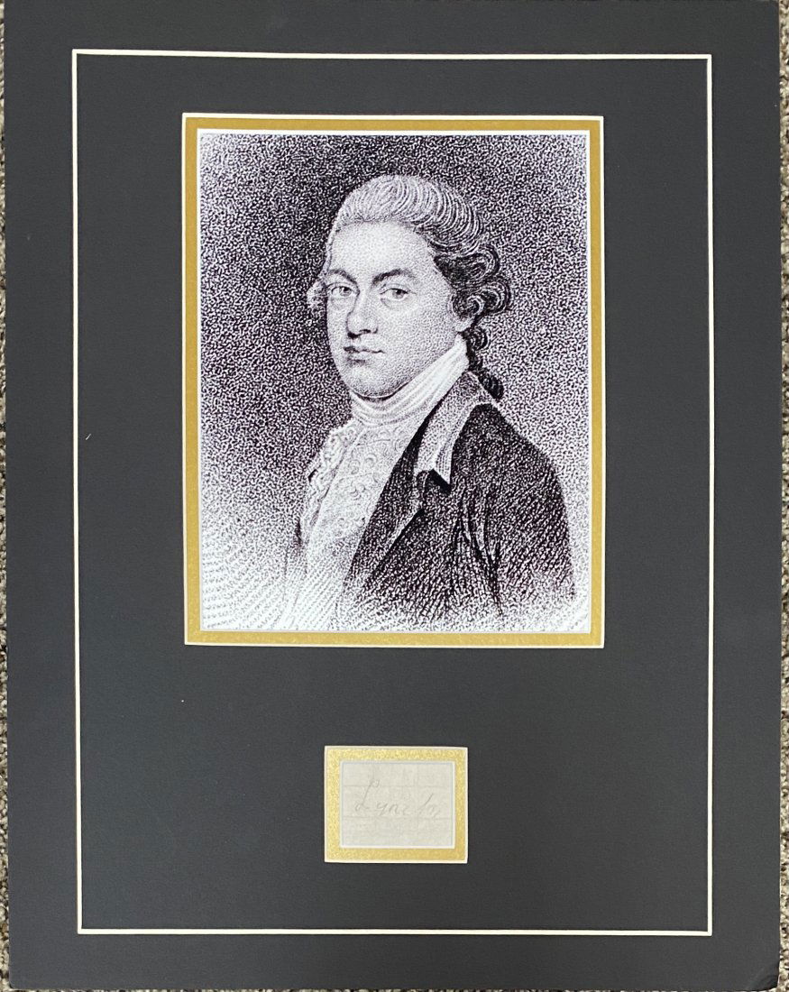 THOMAS LYNCH AUTOGRAPHED PAFE FROM DOCUMENT (1 of 1)