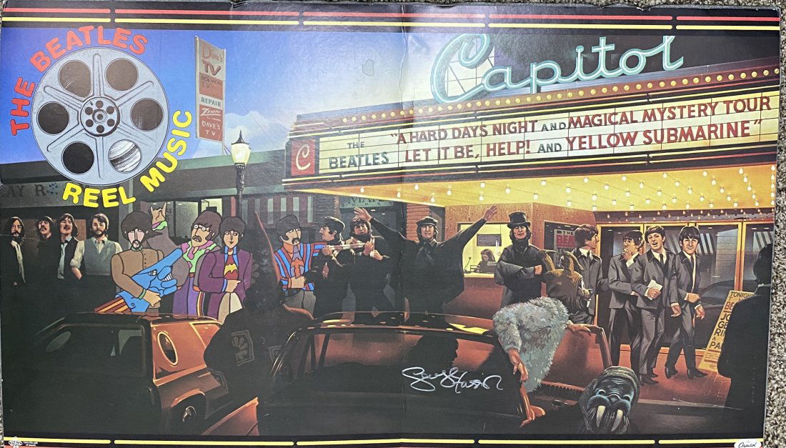 GEORGE HARRISON AUTOGRAPHED PROMO HARD POSTER (1 of 1)