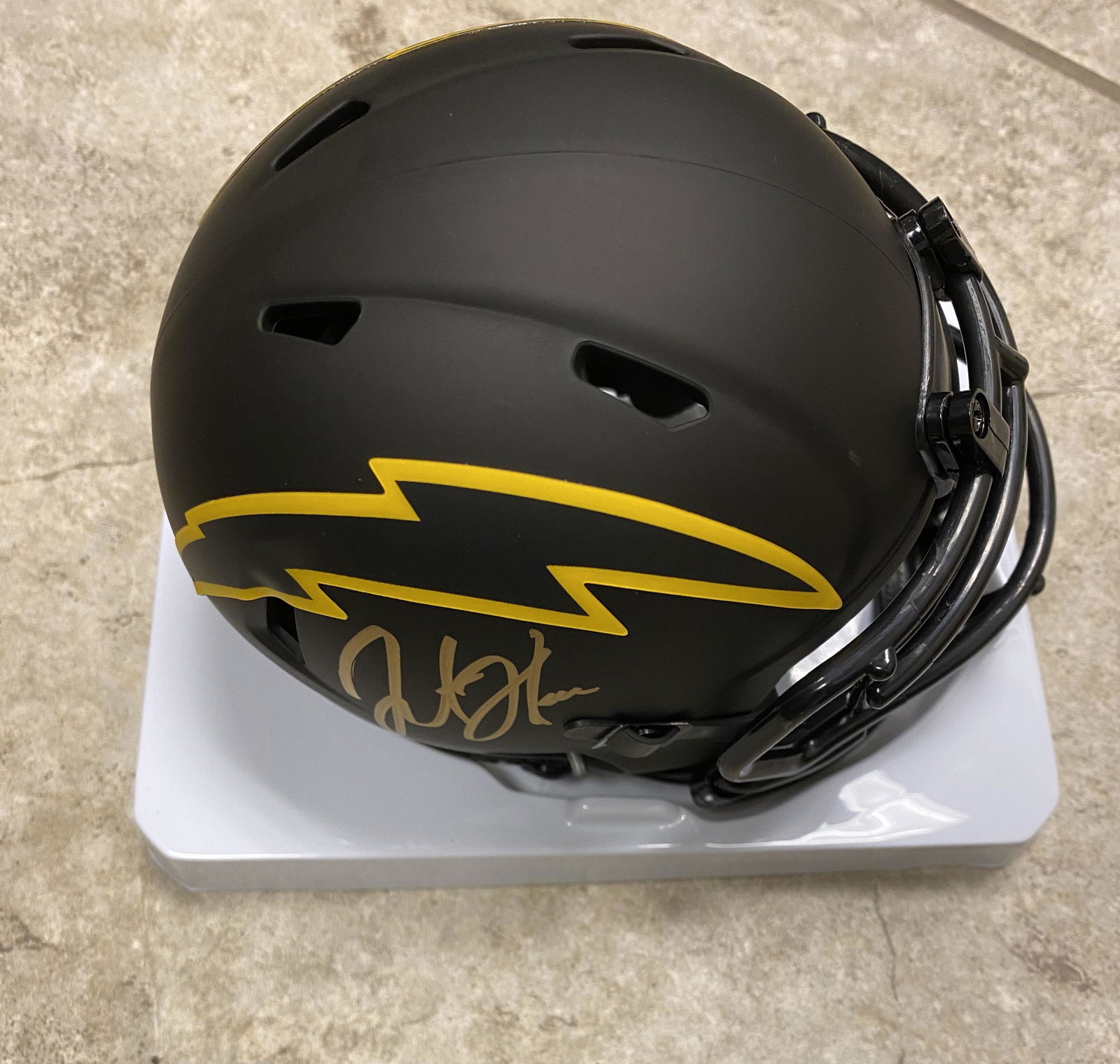 Justin Herbert Autographed Mini Helmet (1 of 1)