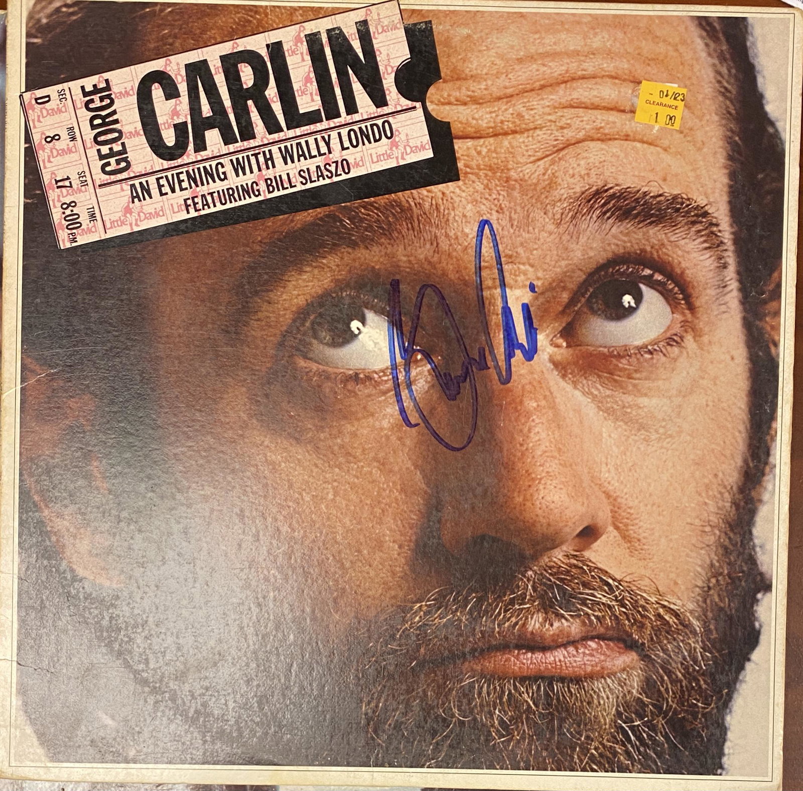 GEORGE CARLIN AUTOGRAPHED ALBUM: Ask any and all questions before bidding. When you buy a signed album you are getting the cover not the actual vinyl. All framed items take 2 weeks for framing. We ship every day. Once invoice is paid