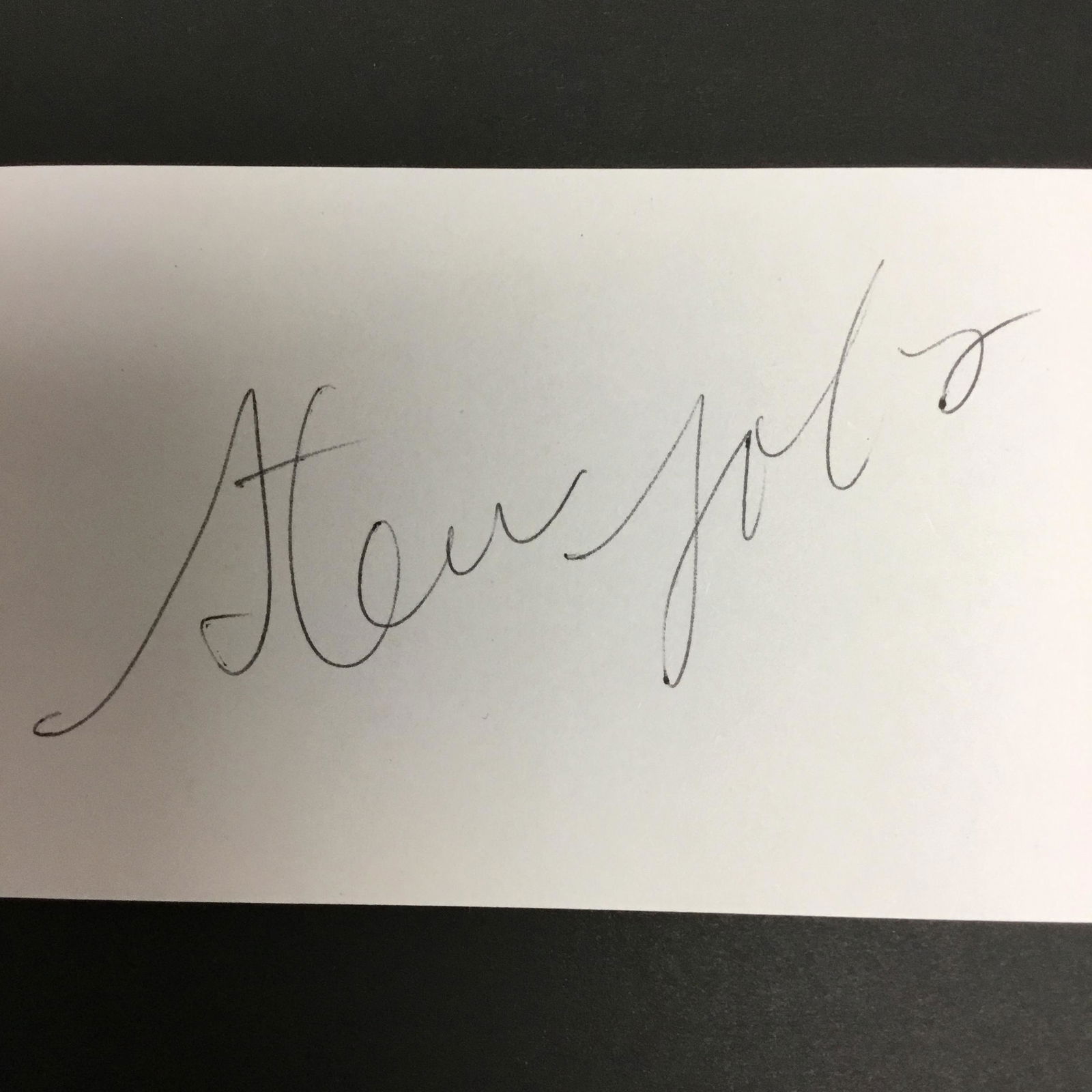 Steve Jobs Autograph Card (1 of 1)