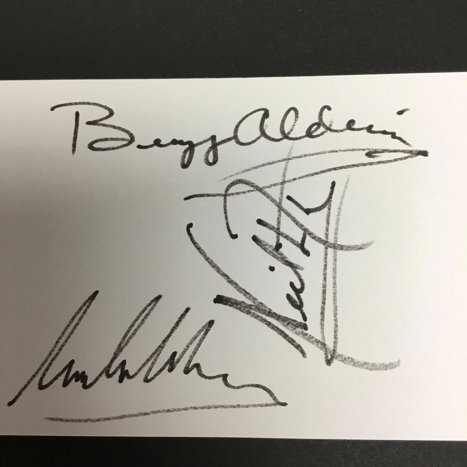 Apollo 11 Aldrin , Collins , Armstrong Autographed Card (1 of 1)