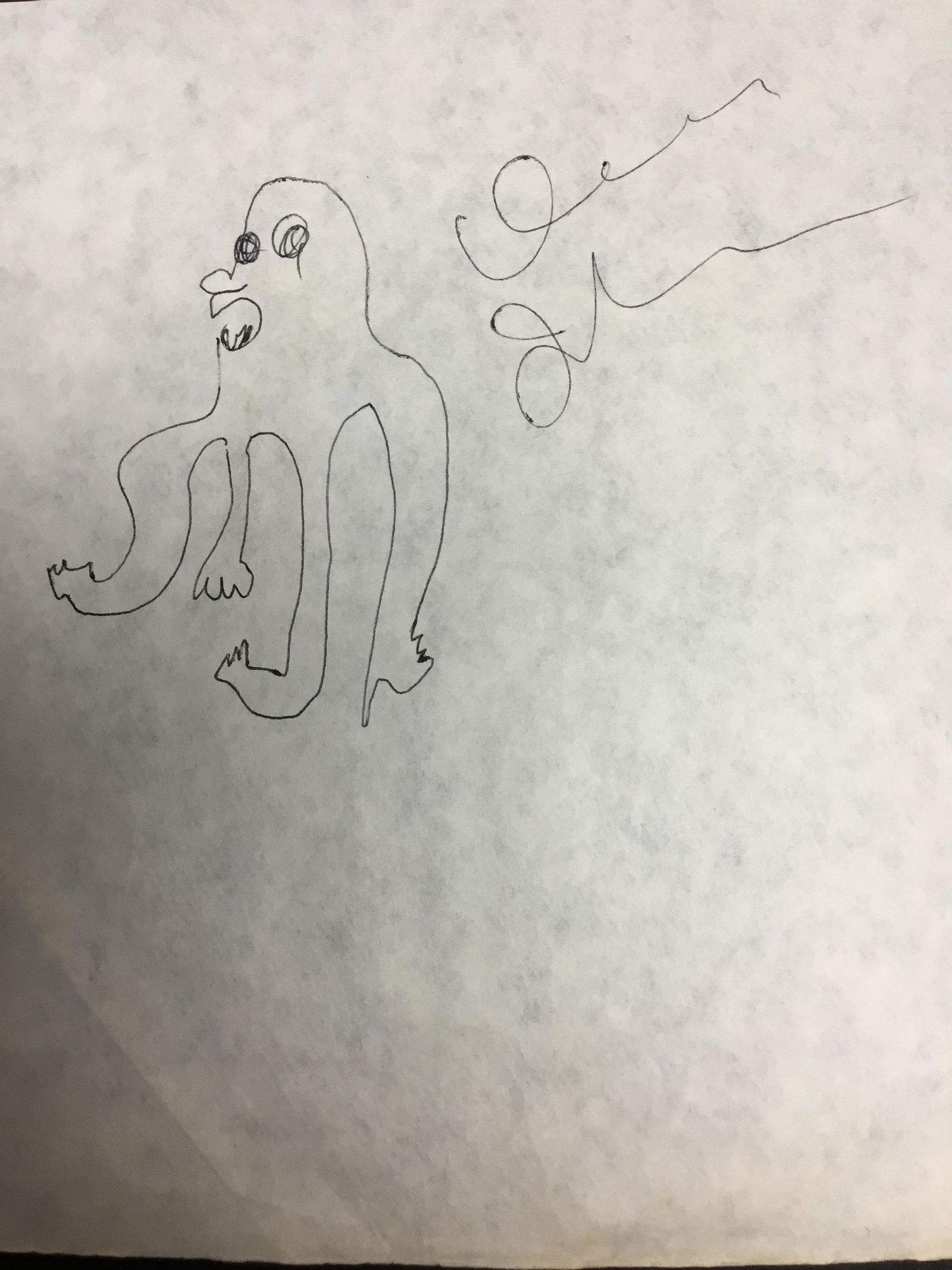 John Lennon Autographed Sketch (1 of 1)