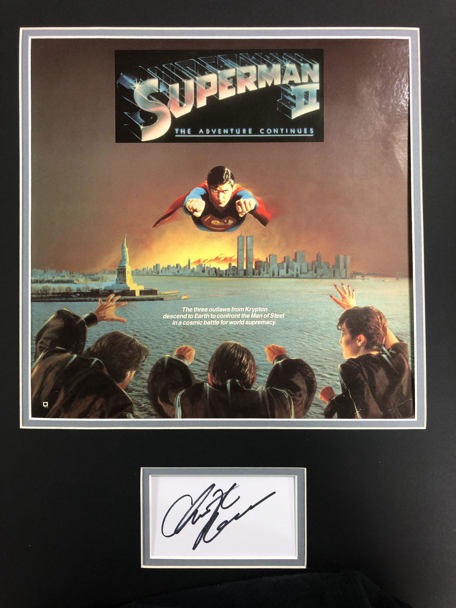 Christopher Reeve Matted Laserdisc Cover Display With (1 of 1)