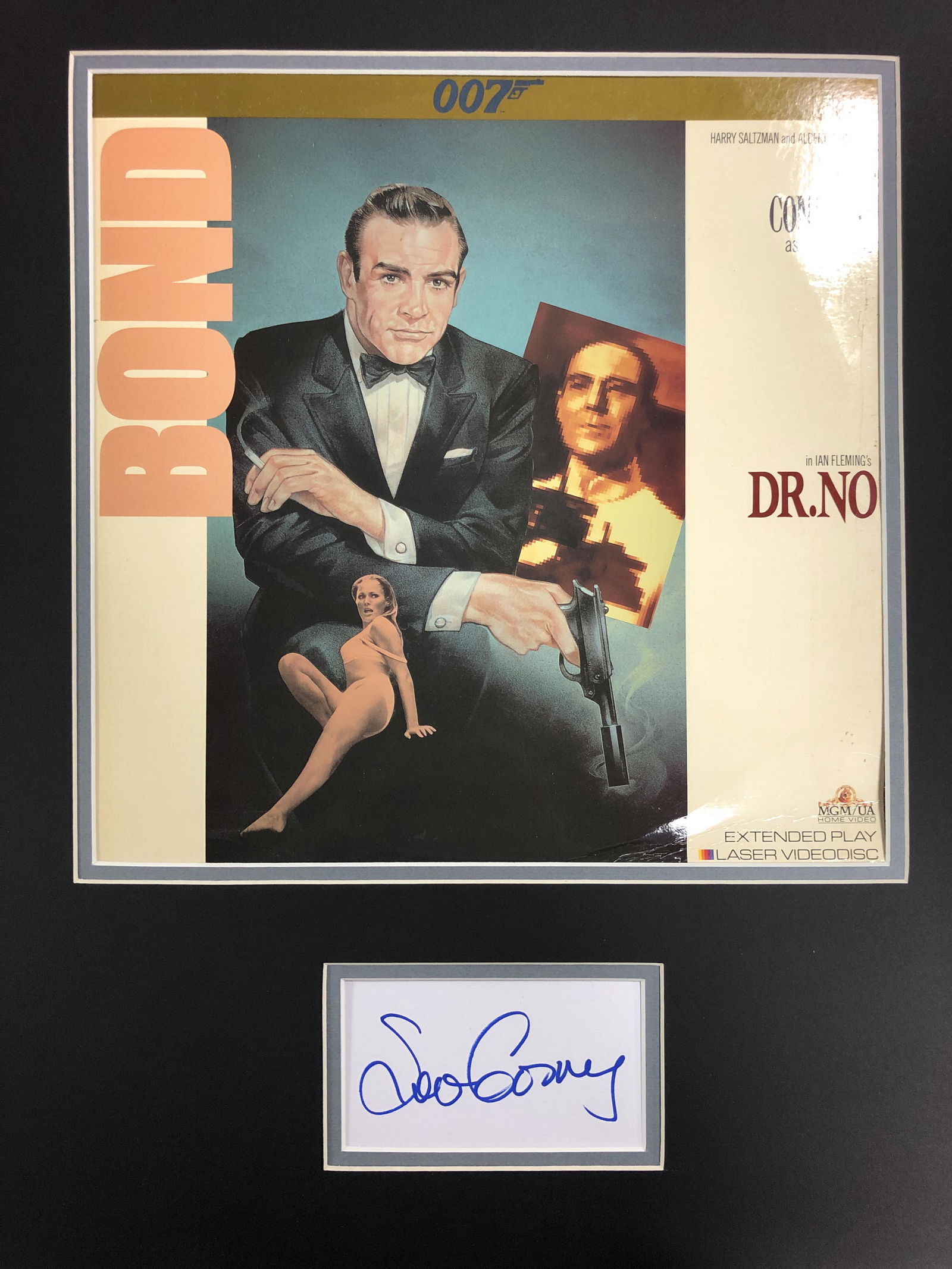 Sean Connery  Matted Laserdisc Cover Display With Cut (1 of 1)