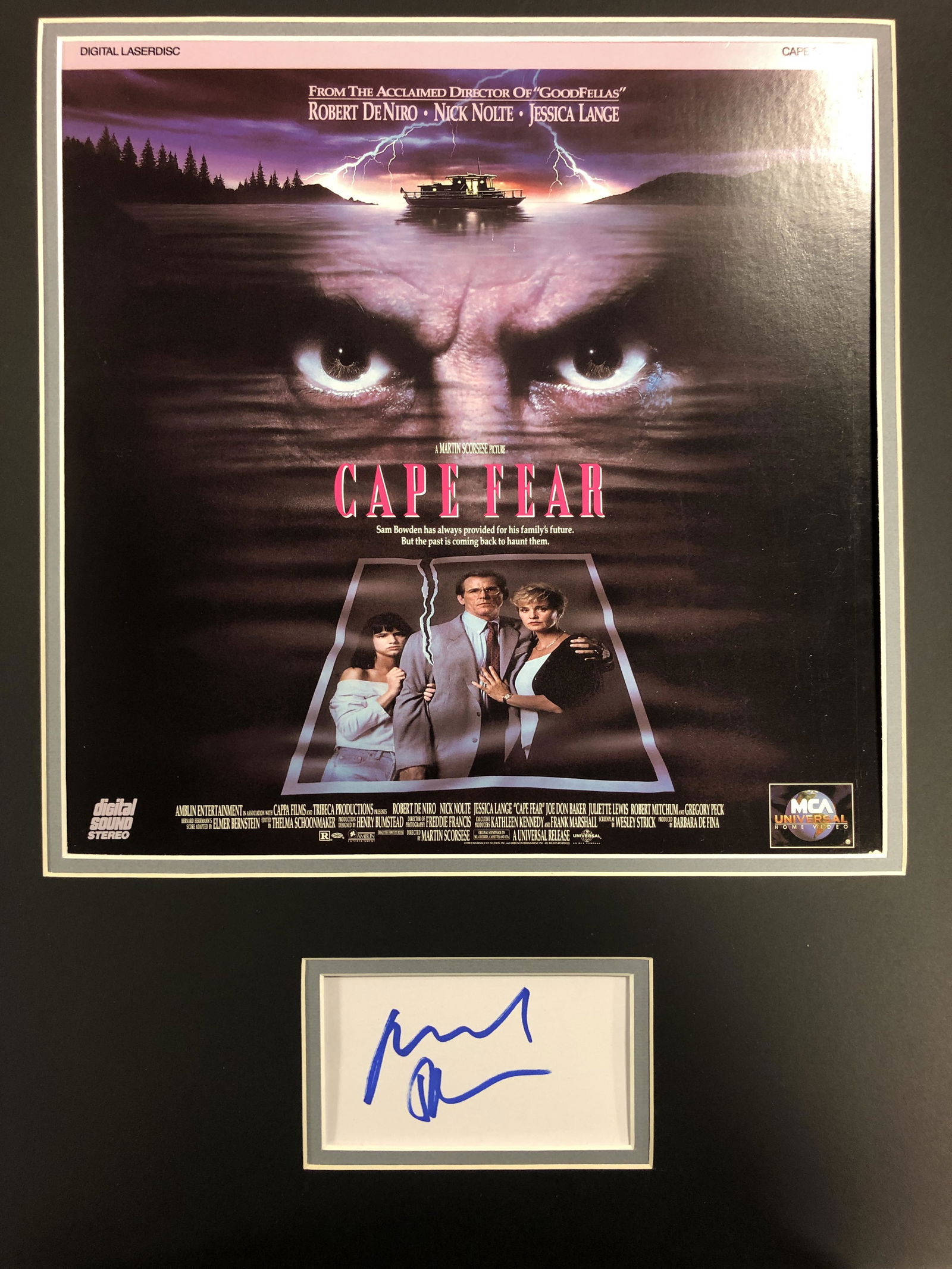 Robert DeNiro Matted Laserdisc Cover Display With Cut (1 of 1)