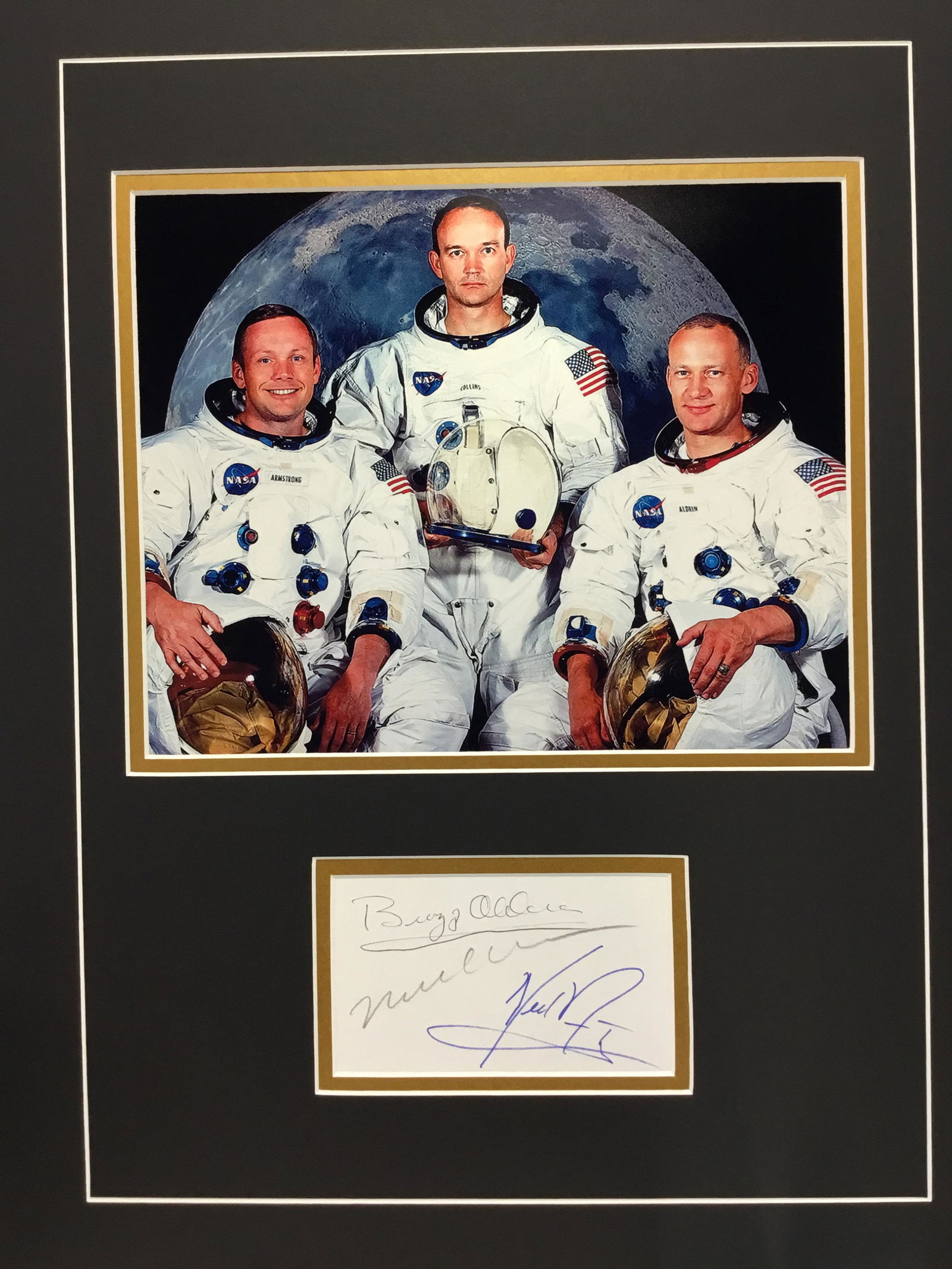 Apollo 11 Aldrin , Collins , Armstrong Autographed (1 of 1)