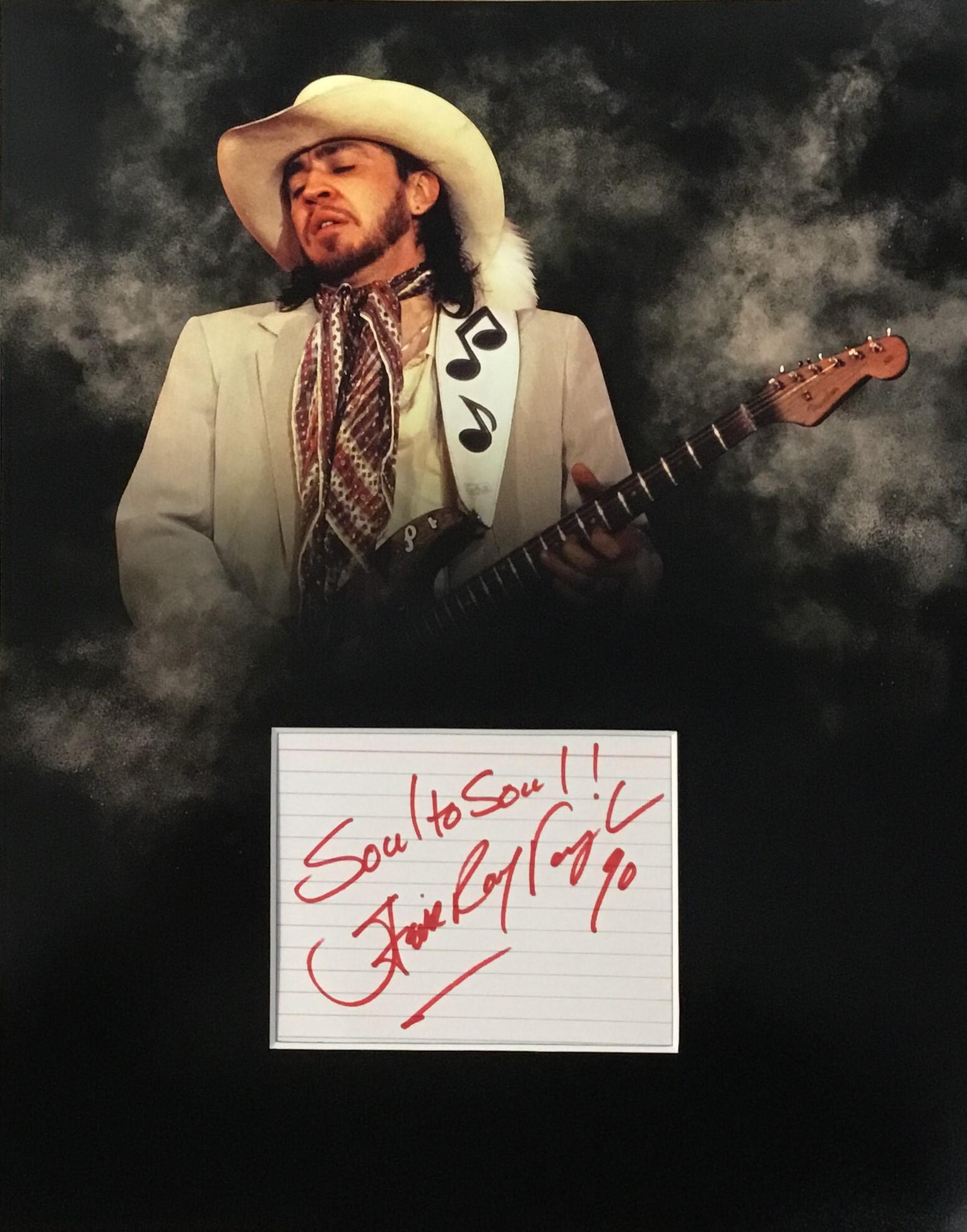 Stevie Ray Vaughan Autographed Display (1 of 1)