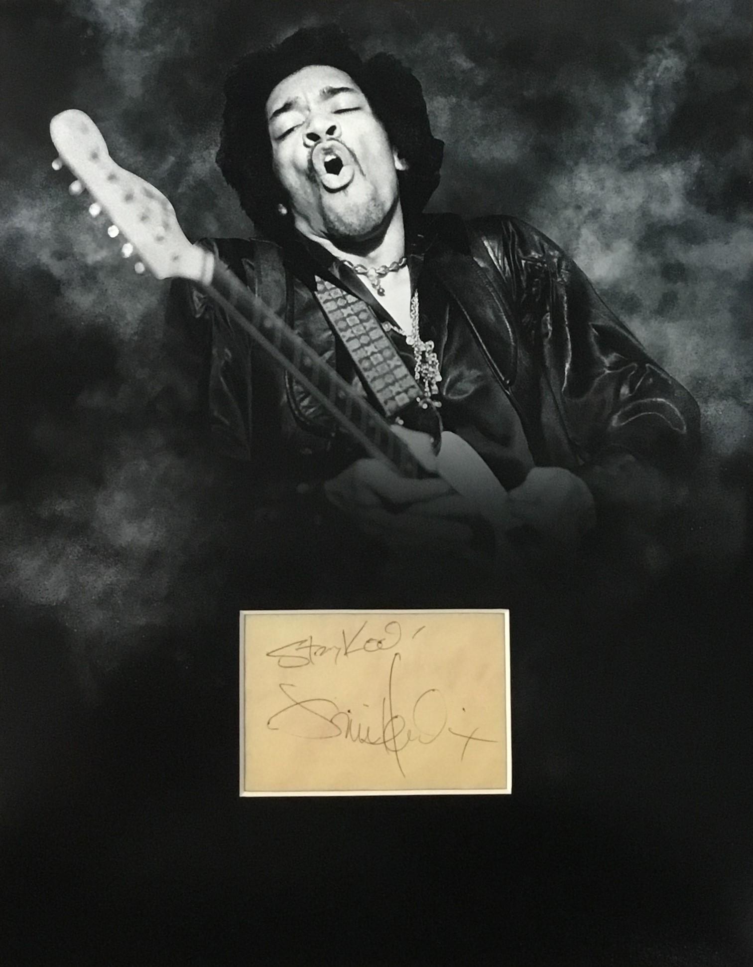Jimi Hendrix Autographed Display (1 of 1)