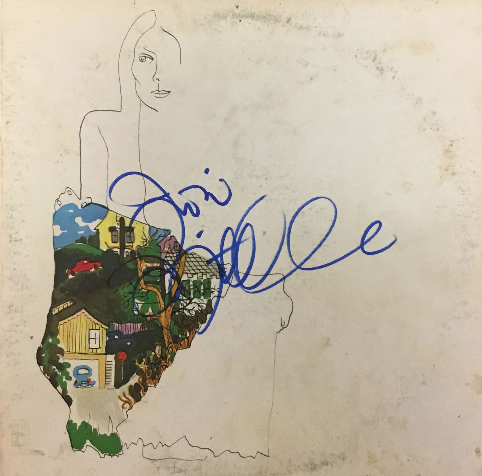 Joni Mitchell Autographed Album Cover Only (1 of 1)