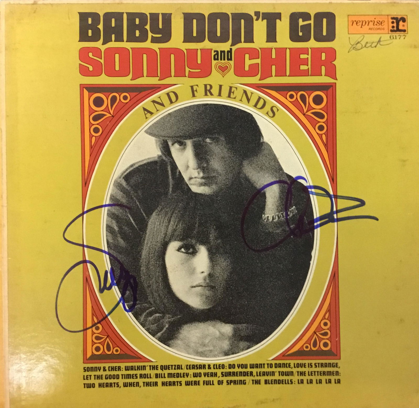 Sonny and Cher Autographed Album Cover Only (1 of 1)