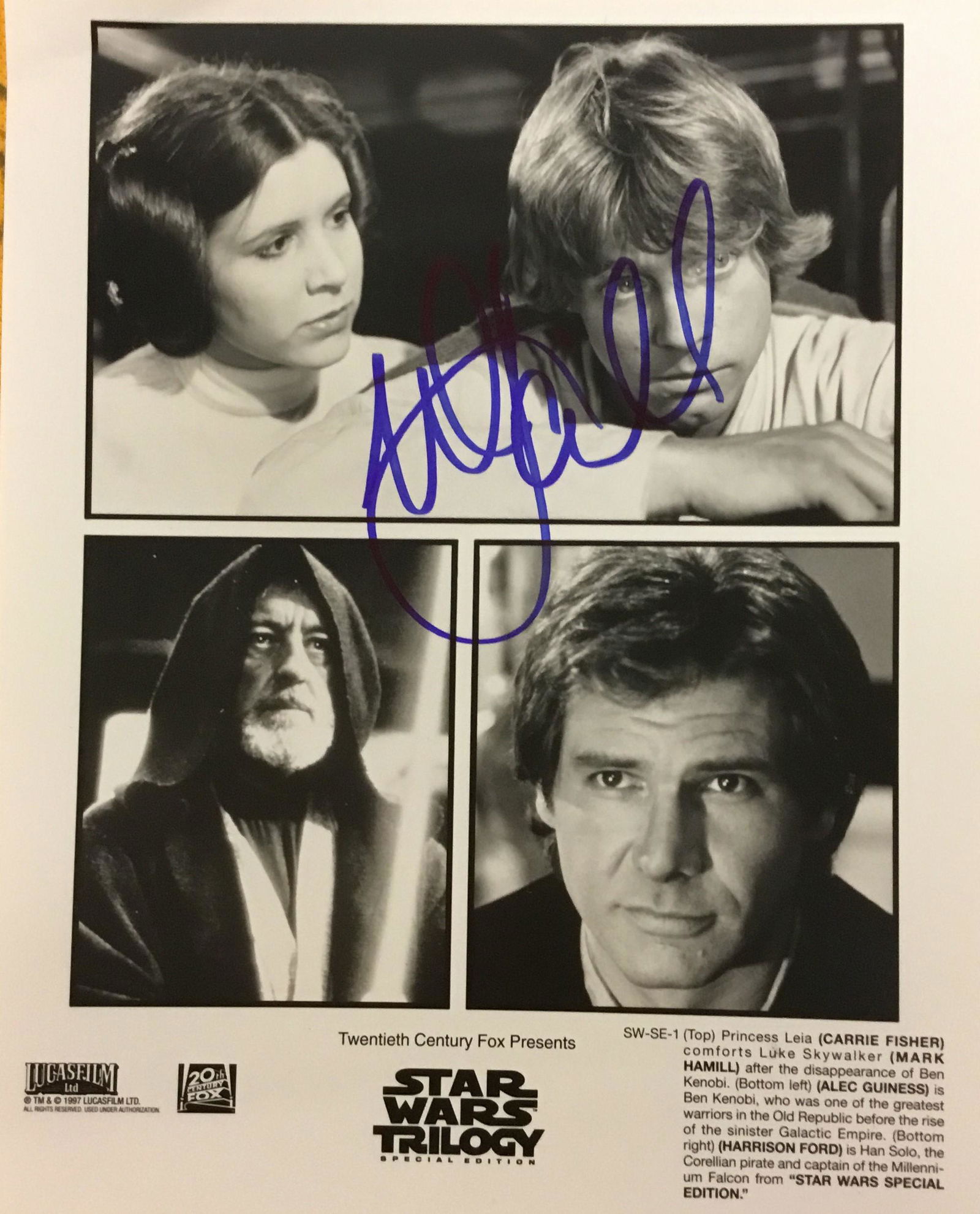 Mark Hamill Autographed Movie Photo (1 of 1)