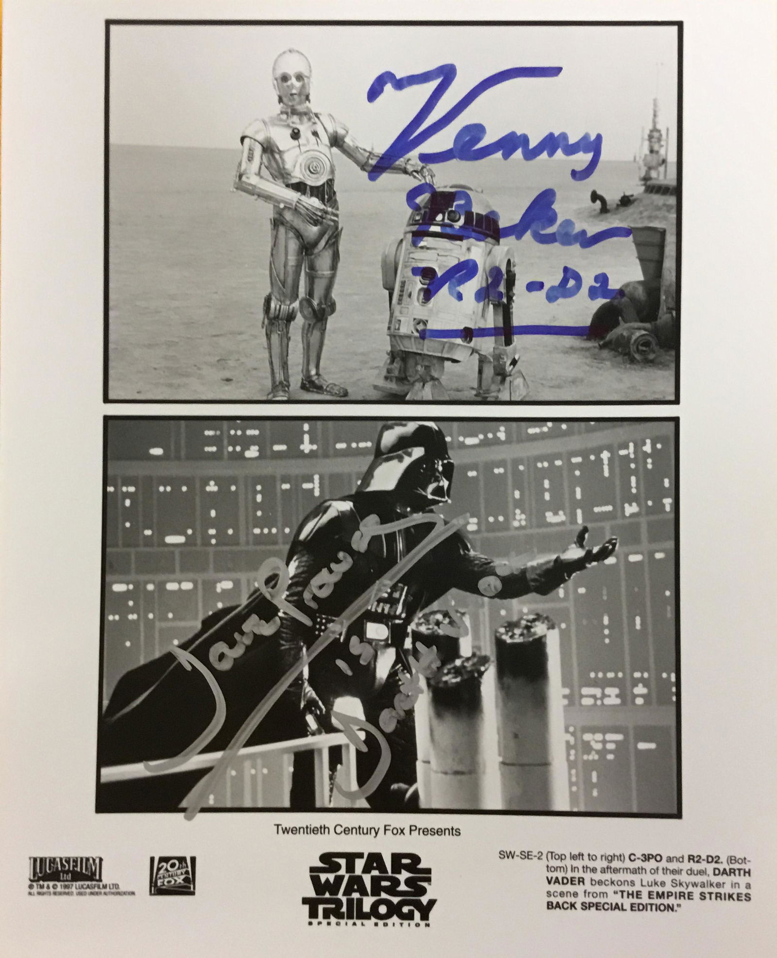 Kenny Baker R2-D2 and David Prowse Darth Vader (1 of 1)