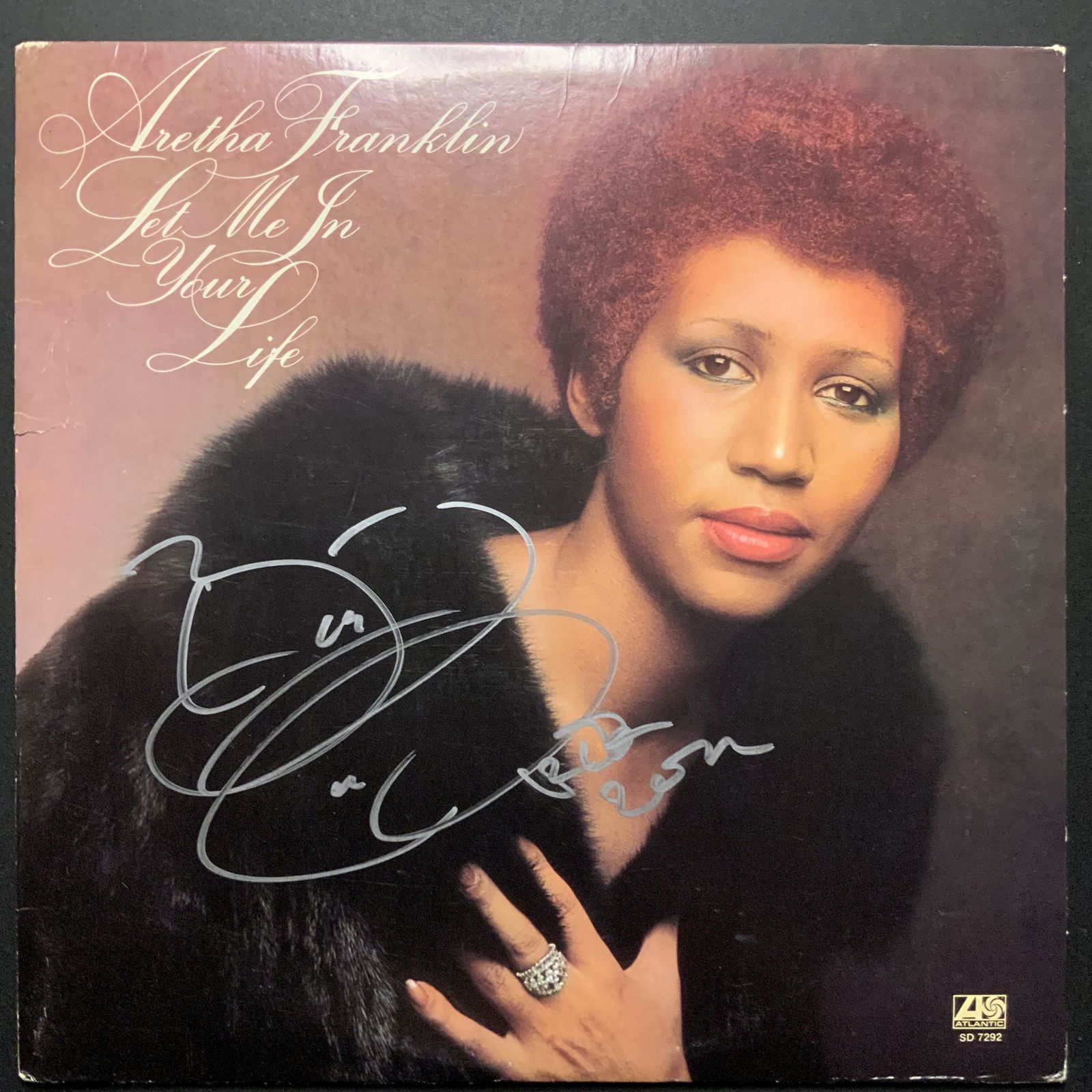 Aretha Franklin Autographed Album Cover Only (1 of 1)