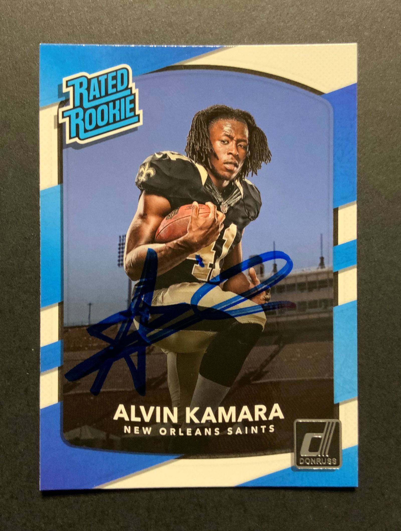 Alvin Kamara Autographed Rated Rookie Sports Card (1 of 1)