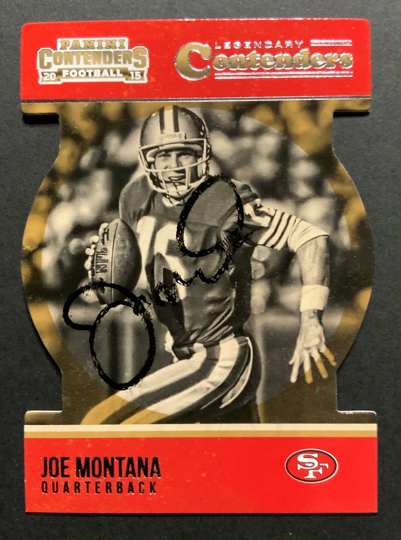 Joe Montana Autographed Die Cut Sports Card (1 of 1)